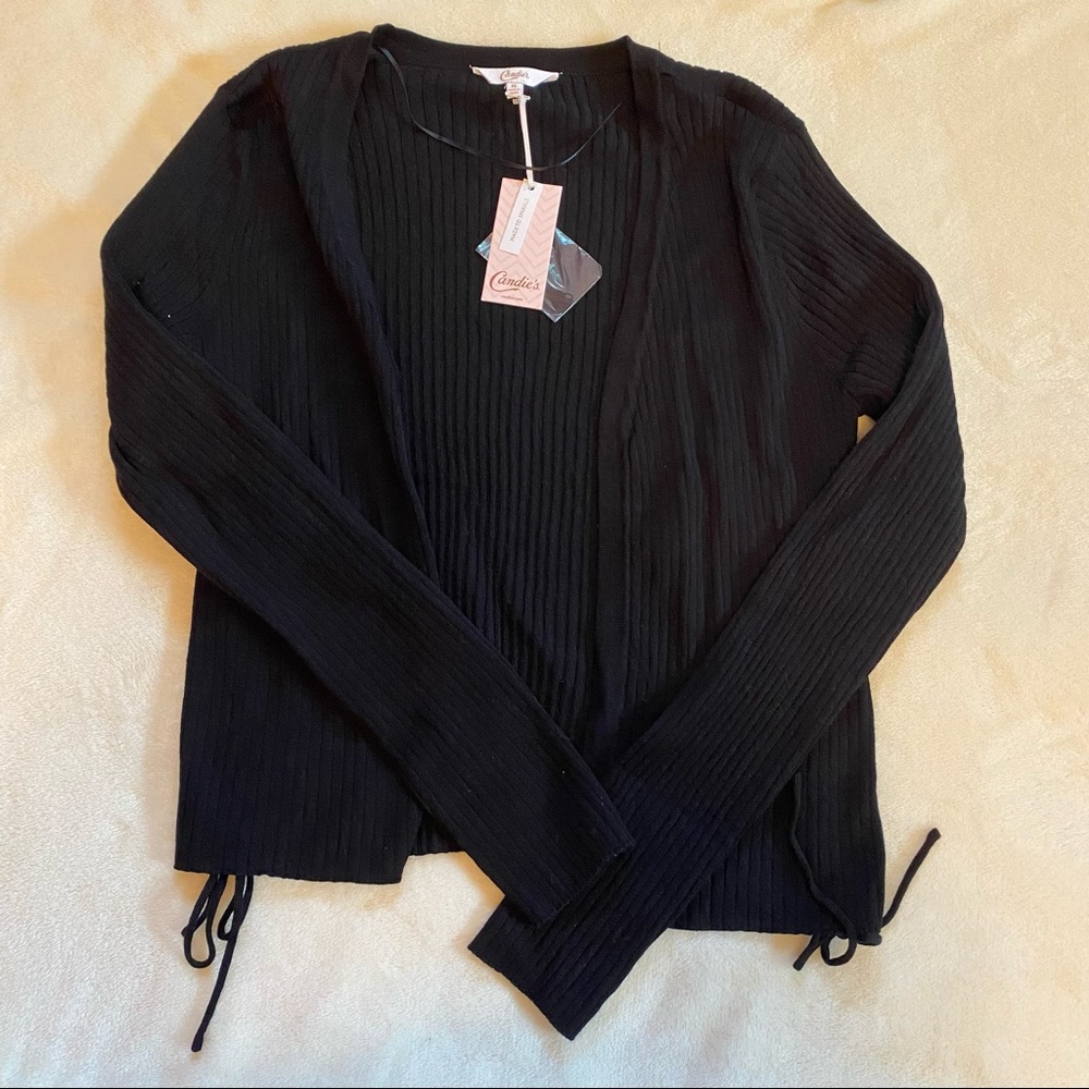 black cardigan